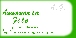 annamaria filo business card